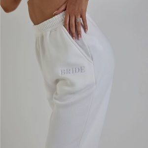 Bride Statement Sweatpants - White